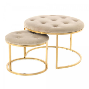 Tabouret semi artisanal Lot de 2 CIKI