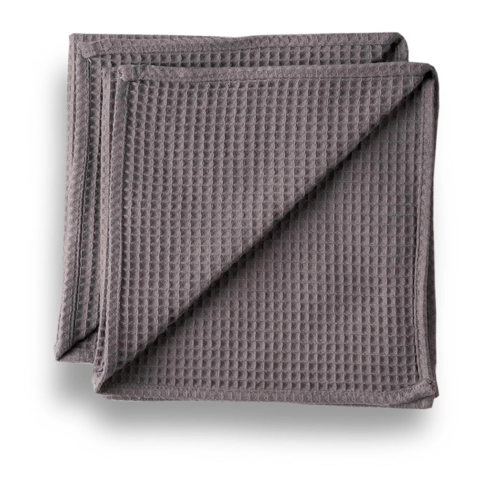 Pack 2 serviette Waffle Titane 45x45 cm