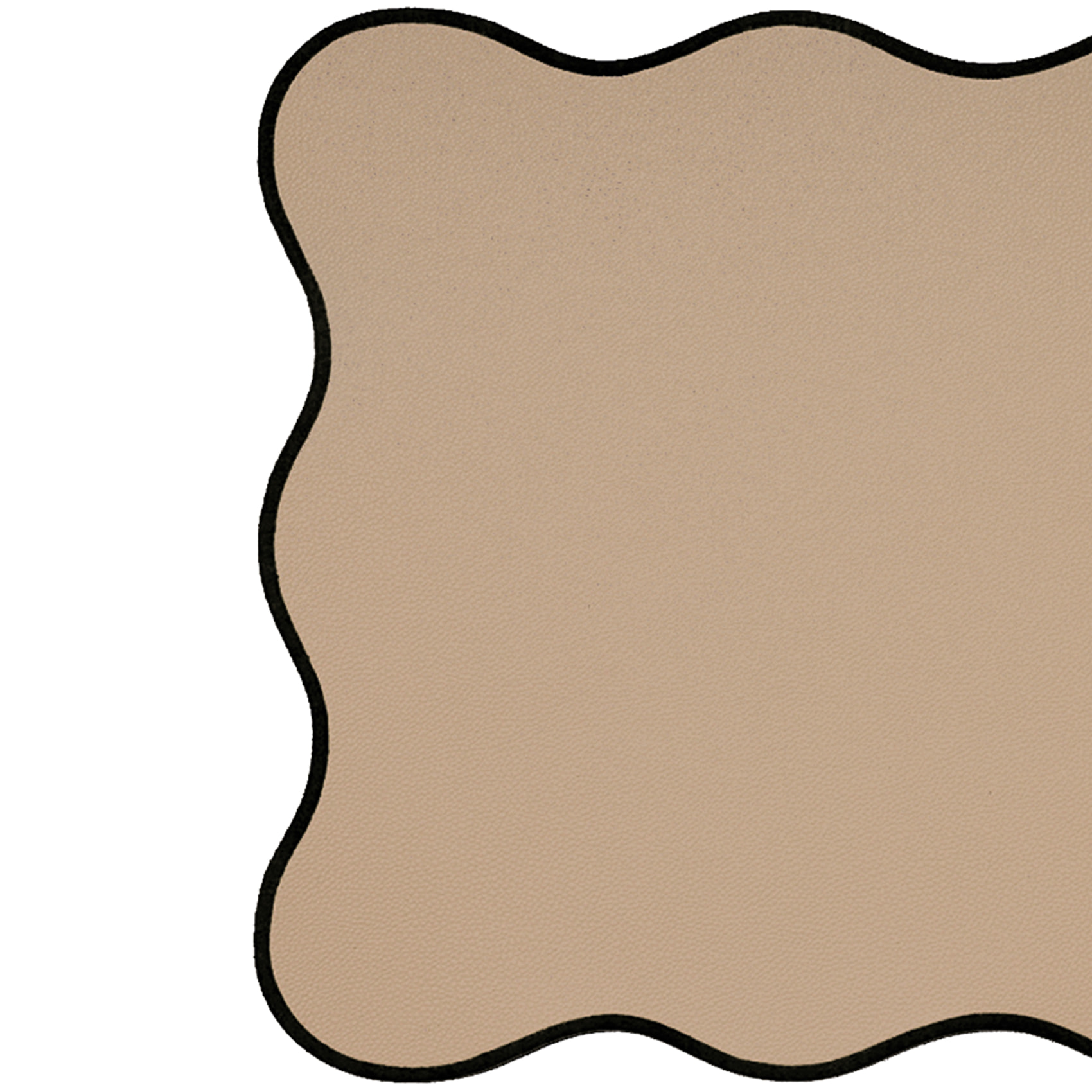 Set de table rectangulaire unis et bords ondulés - Noir