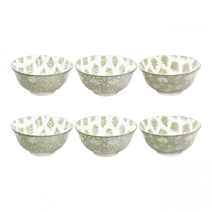 Lot de 6 bols médiums, SOLIMAN