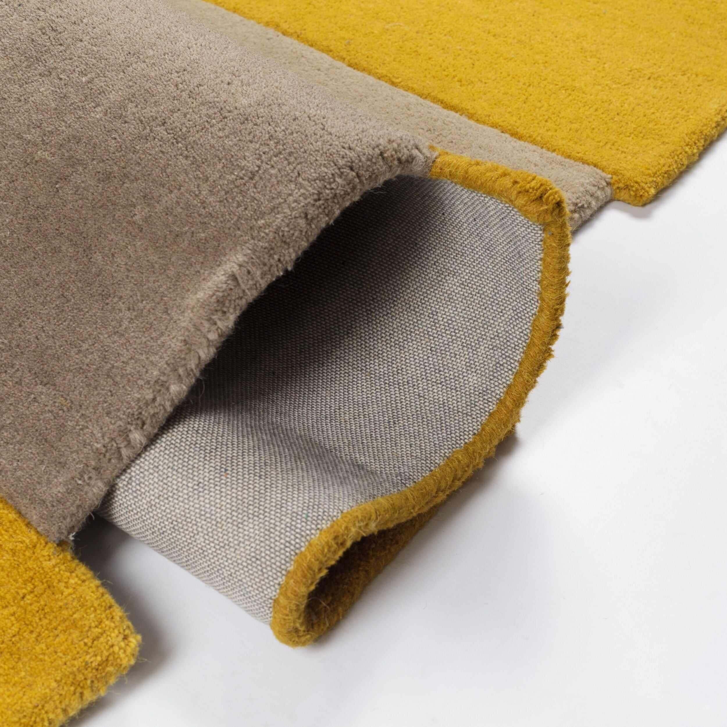 Tapis de couloir en laine COLLAGE Jaune