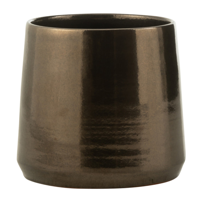 J-Line cache-pot Rond Brillant - céramique - or - medium - Ø 24 cm