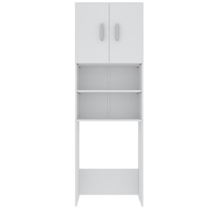 Mobile Sopra Lavatrice Asciugatrice Armadio Mobiletto Bagno Mobili Salvaspazio Armadietto A Colonna Per Lavanderia Coprilavatrice 190x26x64 Cm Bianco