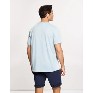 Camiseta Manga Corta Azul Celeste - Veira