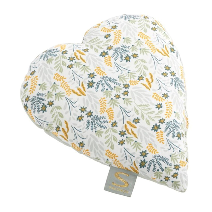 Coussin déco 26x23cm en coton vert tilleul