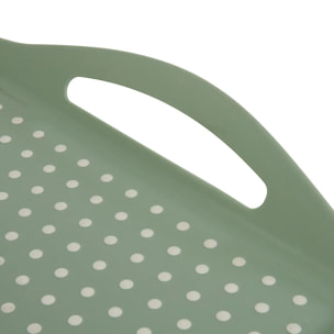 Plateau Poly 45,5x31,5cm vert antidérapant