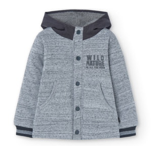 Cazadora felpa combinada de niño