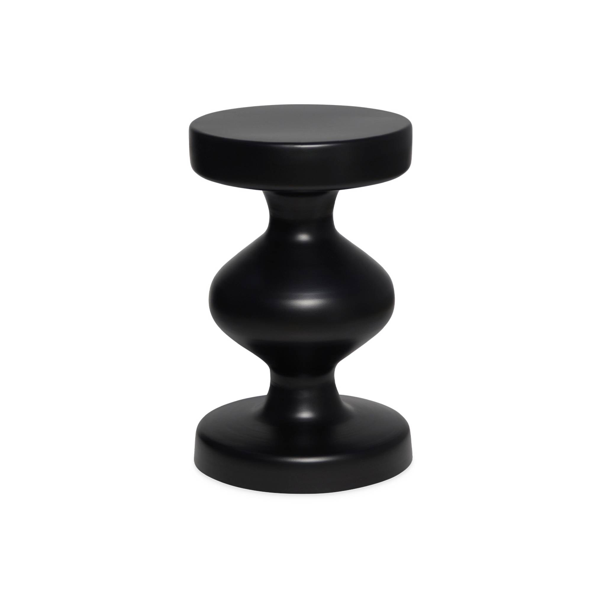 Table d'appoint. bout de canapé. table de chevet en métal. noir. Hawa Ø29.5 x H 47cm