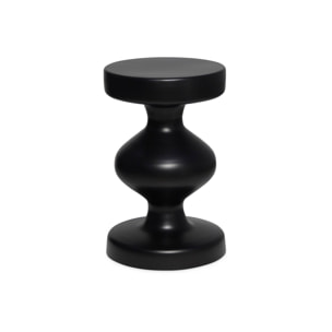 Table d'appoint. bout de canapé. table de chevet en métal. noir. Hawa Ø29.5 x H 47cm