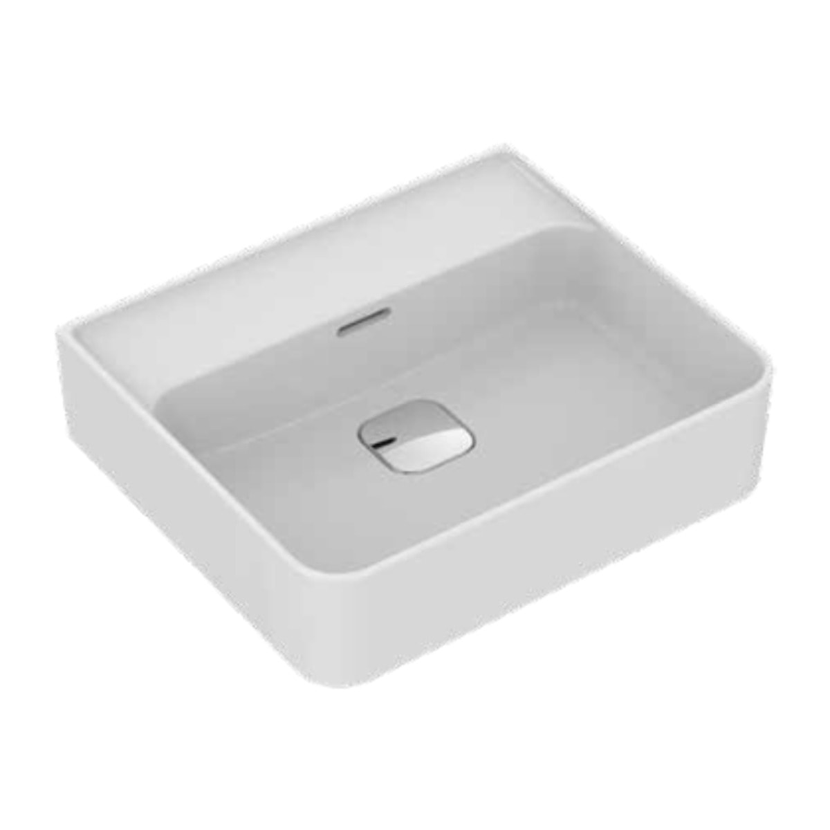 Strada II Lavabo 500x430x180 mm, sans trou de robinetterie, avec trop plein, blanc brillant (E239801)