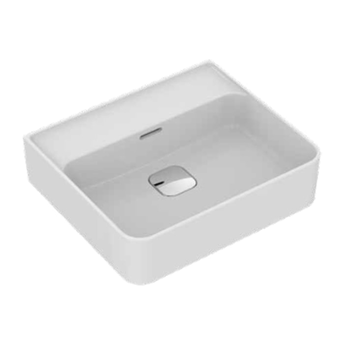 Strada II Lavabo 500x430x180 mm, sans trou de robinetterie, avec trop plein, blanc brillant (E239801)