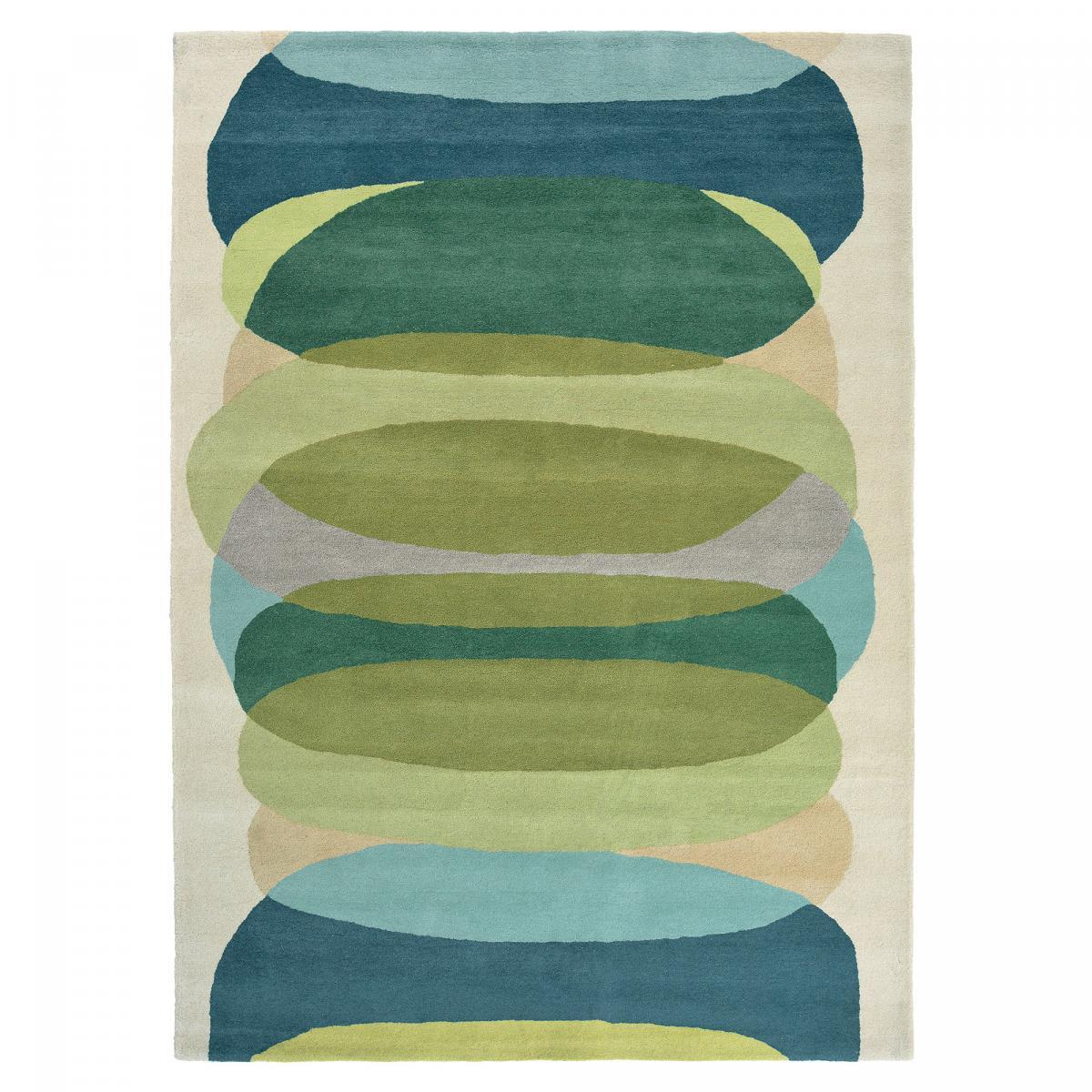 Tapis salon et chambre fait à la main en laine motif géométrique OLSO