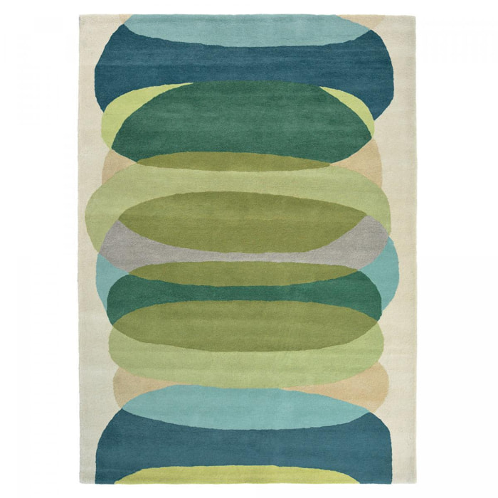 Tapis salon et chambre fait à la main en laine motif géométrique OLSO