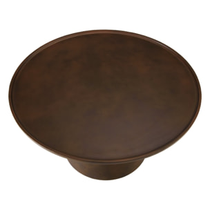 NESTOR - Table basse ronde en béton marron D80cm