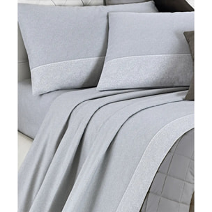 Completo Lenzuola Class Grigio 100% Cotone e Made in Italy con stampa digitale HD