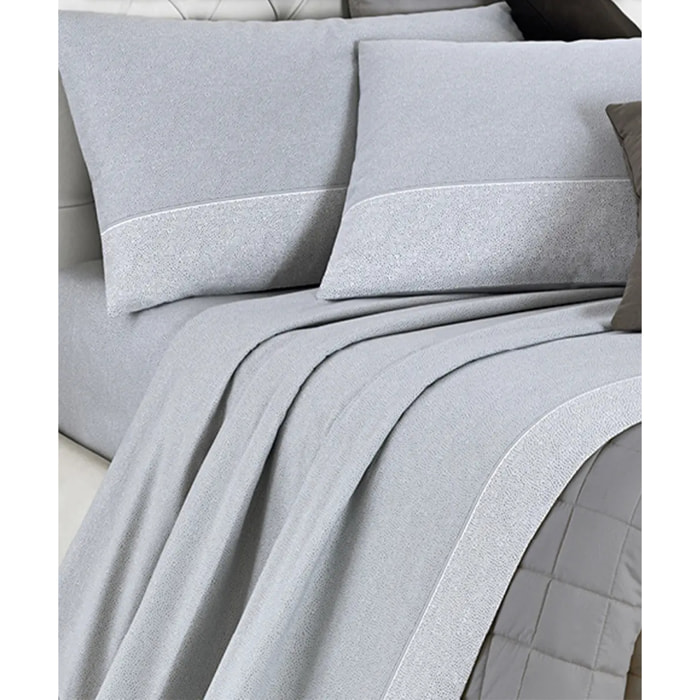 Completo Lenzuola Class Grigio 100% Cotone e Made in Italy con stampa digitale HD