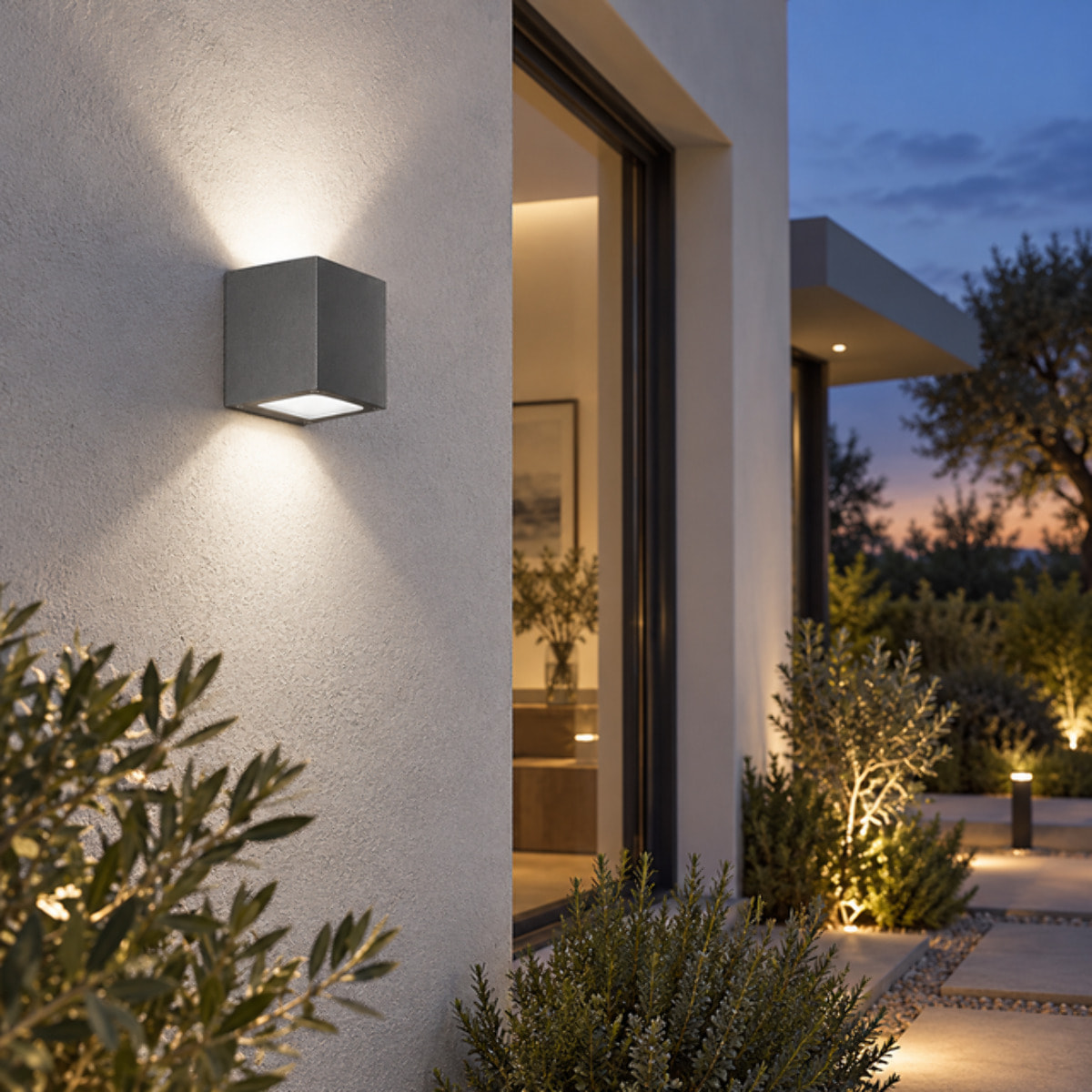 Applique LED quadrata Rossini SILVER 4000K