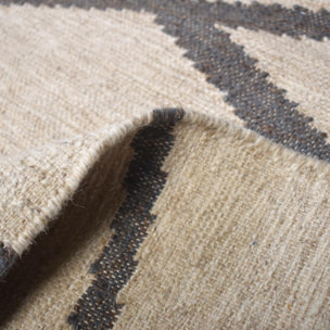Tapis kilim fait à la main en laine motif géométrique