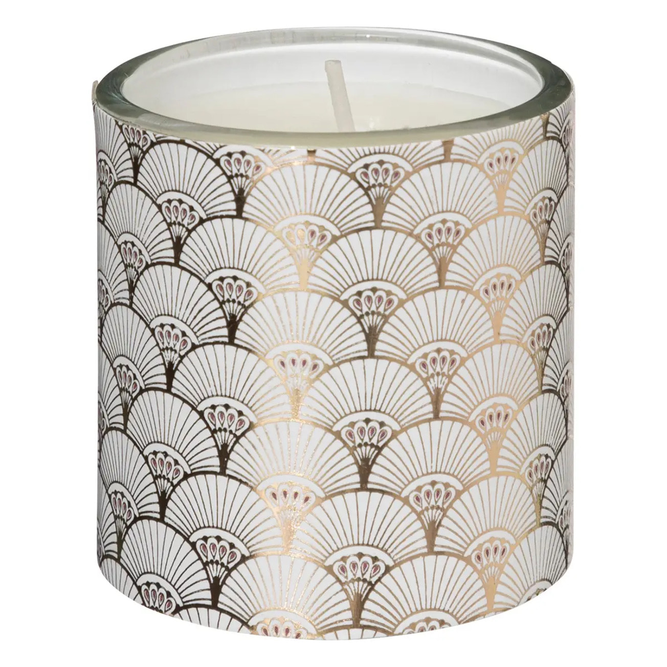 Bougie parfumée photophore imprimé chic 45g x3