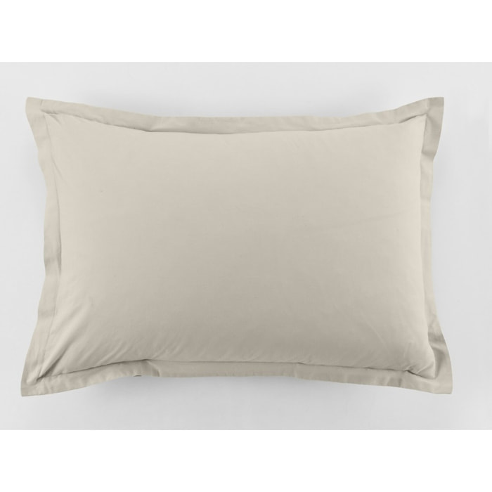 Lot De 2 Taies D'oreiller 100% Coton 57fils Ivoire