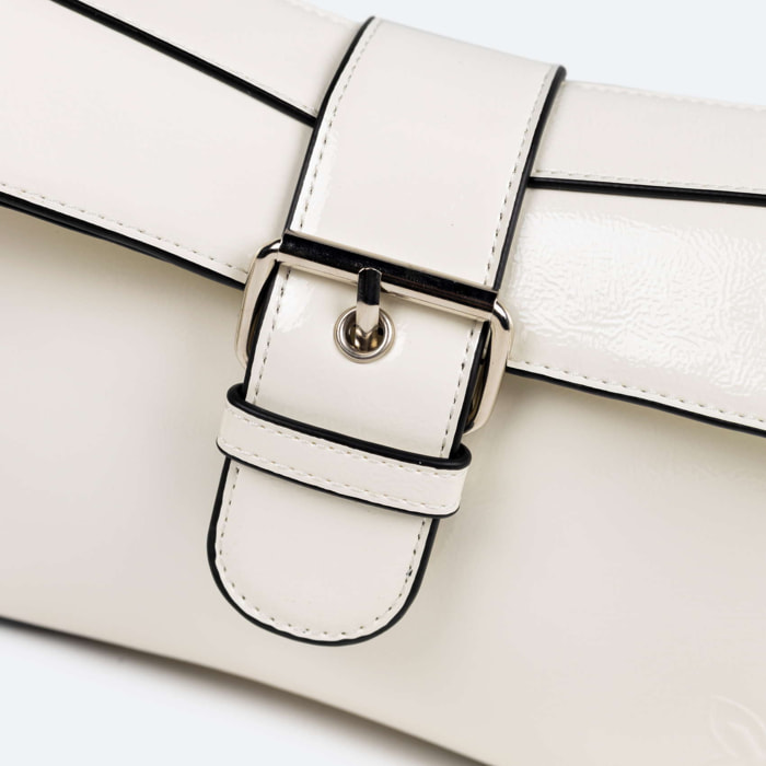 BOLSO MH CROSSBODY BAGUETTE C/WHITE