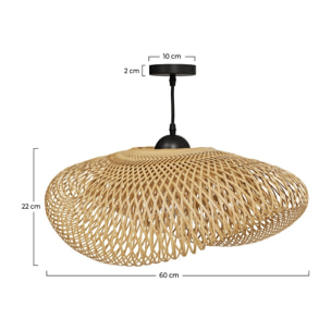 Suspension Anya en bambou naturel D60 cm