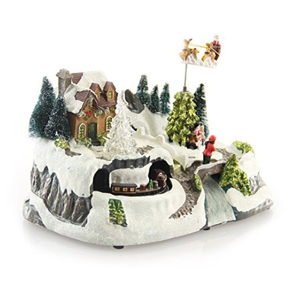 Well home - decoración navideña de tren figurita