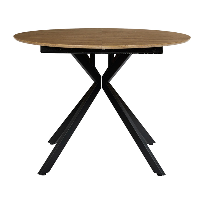 Table De Repas - HOME DECO FACTORY - Heritage - Extensible - Marron et Noir