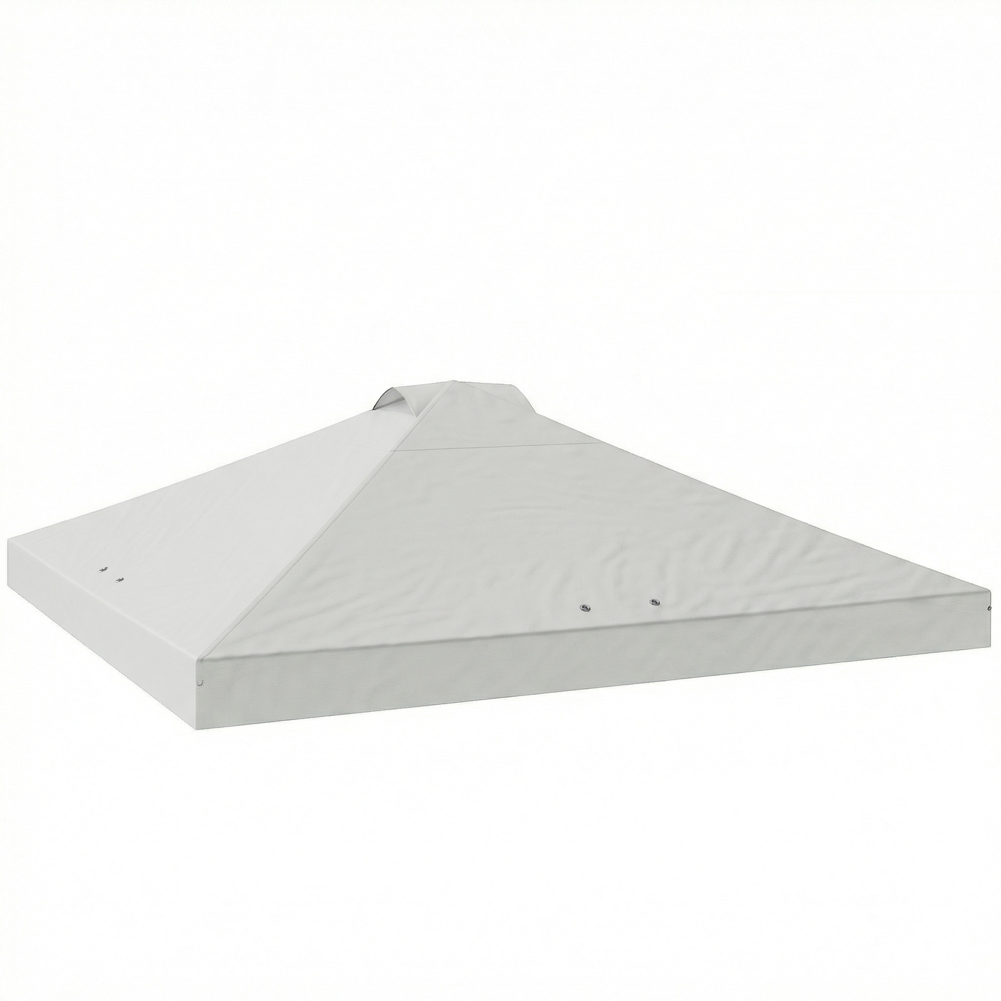 Toldo de Pérgola de Recambio 3x3 m Techo de Repuesto para Carpa Plegable de Jardín de Tela Oxford 210D con 8 Orificios de Drenaje y Doble Ventilación Protección UV 50+ SOLO TOLDO Blanco