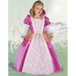 Abito Principessina Di Russia Costume Carnevale Rosa Bambina