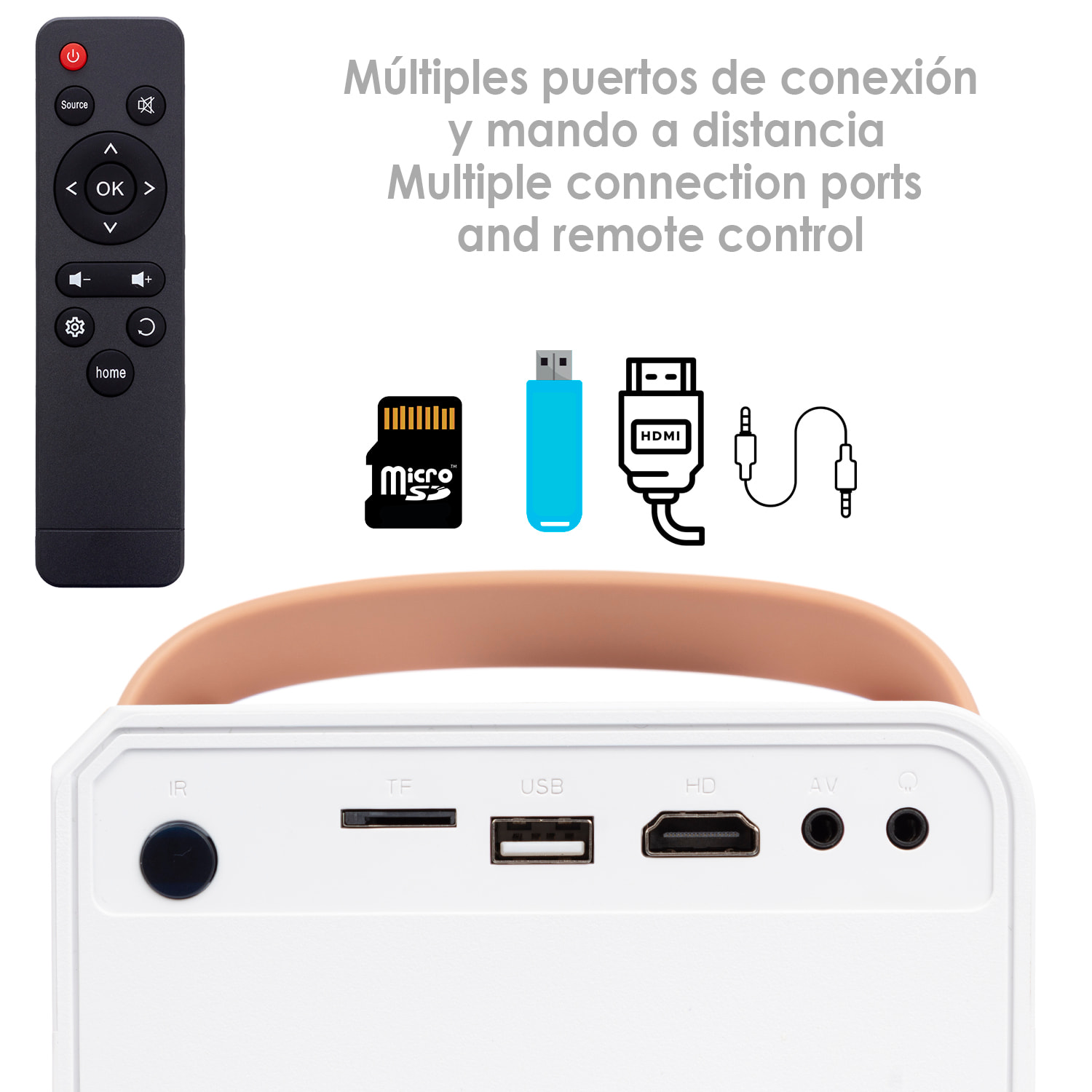 Proiettore LCD Wifi 5G IMAX, Android 7, supporta 4k. 120 ANSI Lumens. Duplicazione dello schermo.