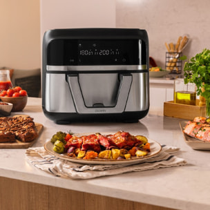 Cecotec Freidora de Aire sin Aceite de 9 L Cecofry Dual 9000 Air Fryer. 2850 W D