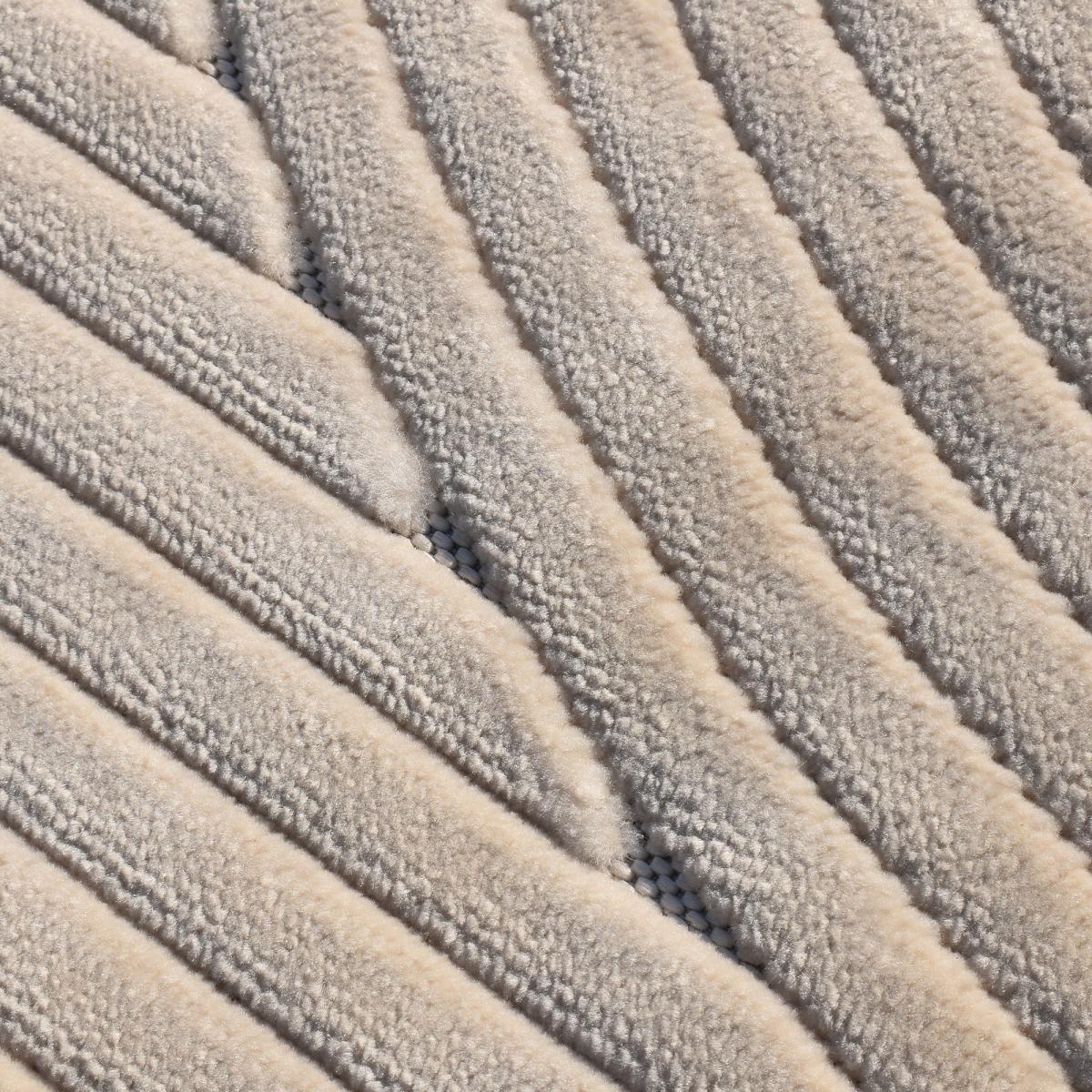 Tapis intérieur extérieur en relief ton sur ton FIRU