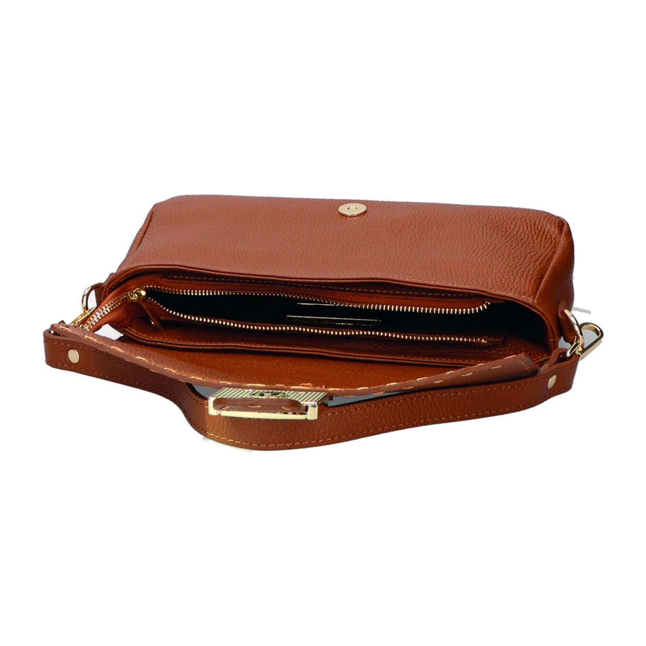 Borsa a spalla da donna - Modello Wally - Vera pelle - 29.0 x 13.0 x 9.0 cm