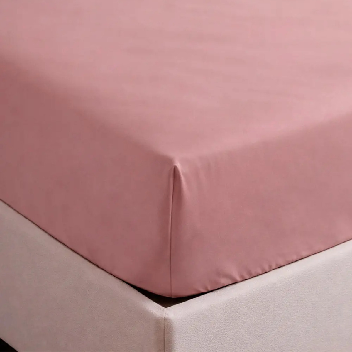 Lenzuolo Inferiore Angolare RASO ROSA tinta unita per letto matrimoniale 100% Raso di Cotone e Made in Italy