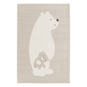 Tapis intérieur enfant beige créme oursons RYAN