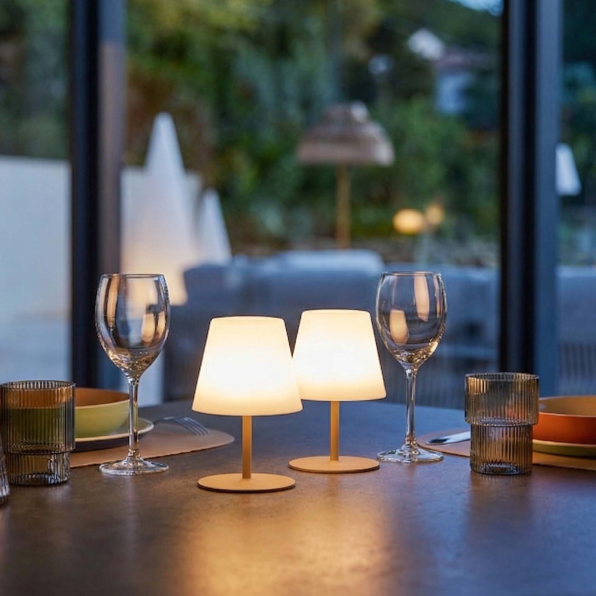 2 Lampe de table sans fil TWINS H16CM