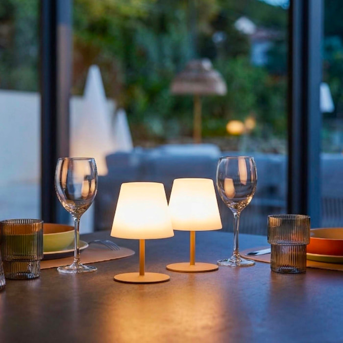 2 Lampe de table sans fil TWINS H16CM