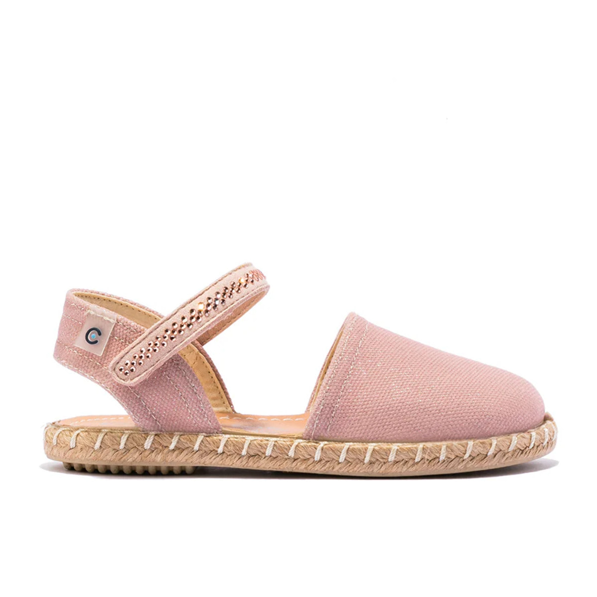 Conguitos - Sandali estivi in juta con zeppa per bambina comodi