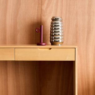 Console décor bois 2 tiroirs 120cm TANIA