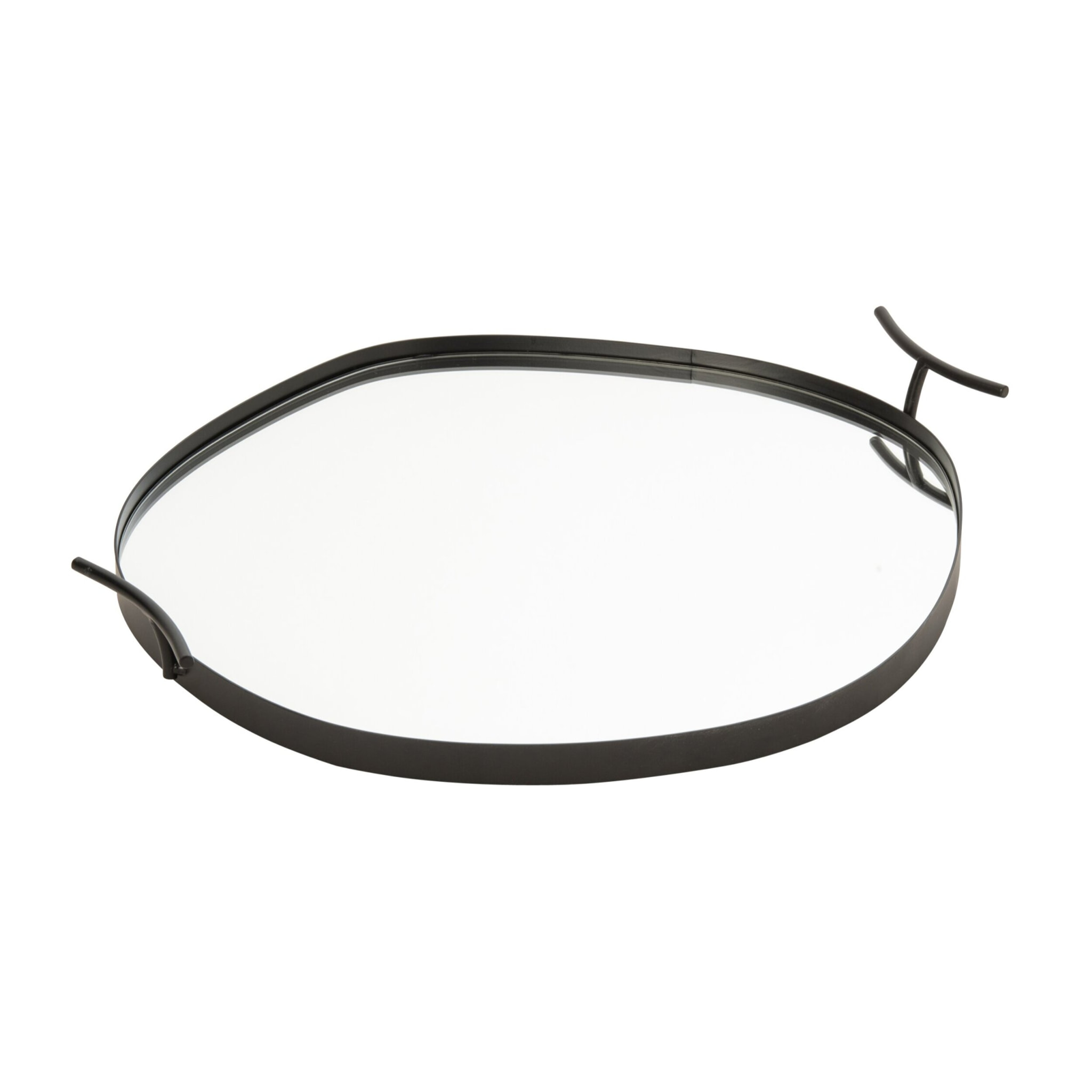 J-Line plateau miroir - fer - noir - large