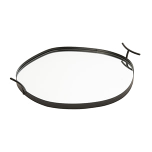 J-Line plateau miroir - fer - noir - large