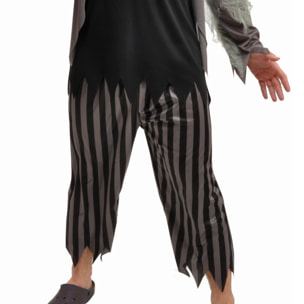 Pirata Skeleton Zombie Costume Halloween Uomo Adulto