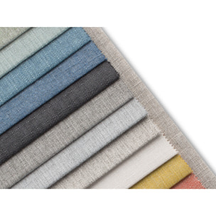 Canapé modulable "Rome" 3 places en tissu structurel blanc