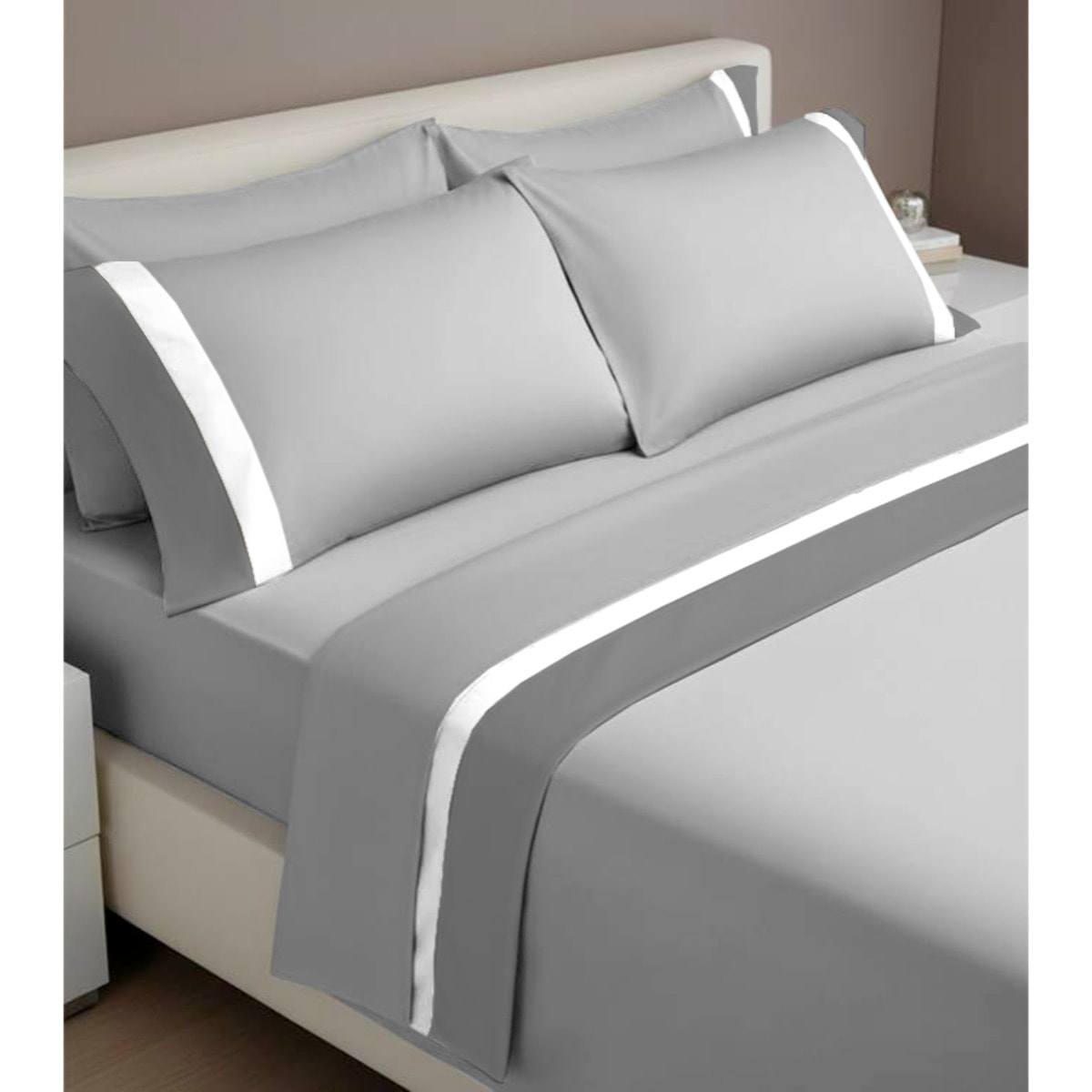 Completo IPERSAN doppia balza RASO Bordo RASO Grigio SC/Bianco fondo Grigio