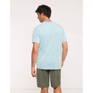 Camiseta Manga Corta Azul Celeste - Veira