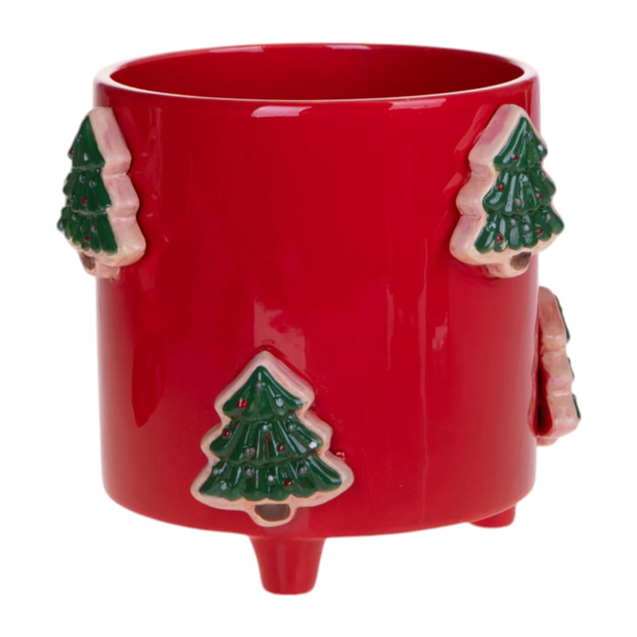 Cachepot Albero di Natale - Pezzi 2 - 20,5xH18,8x20cm - Bianchi Dino SpA