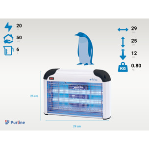 Mata insectos 20W con luz ultravioleta ZZAP TURBO 3 PURLINE