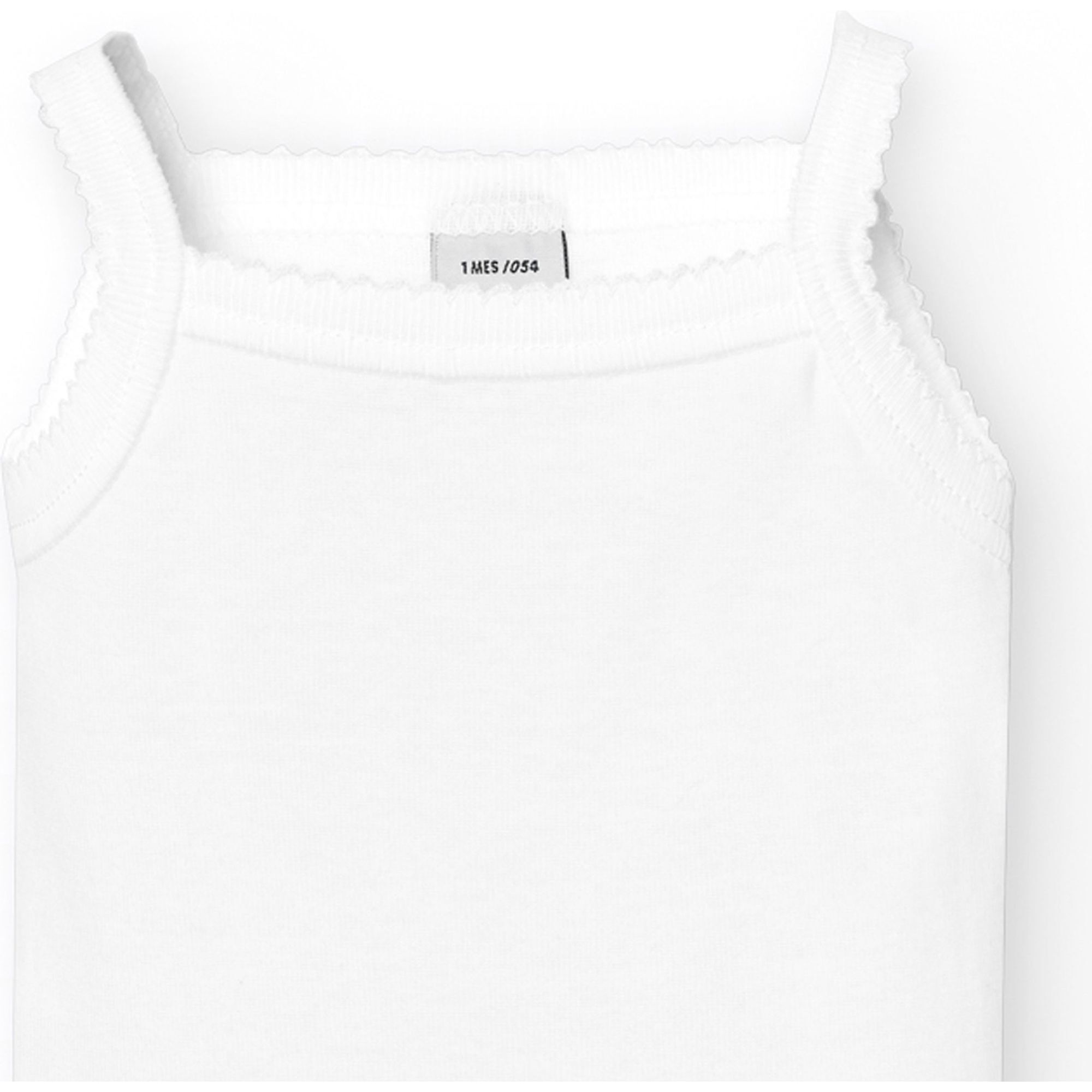 Body bebé tirantes finos canalé algodón