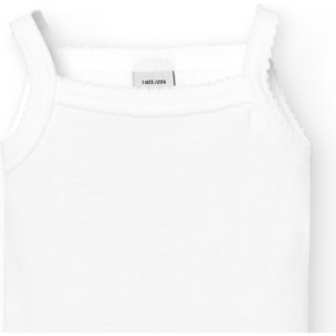 Body bebé tirantes finos canalé algodón